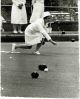 June D'Astoli playing bowls